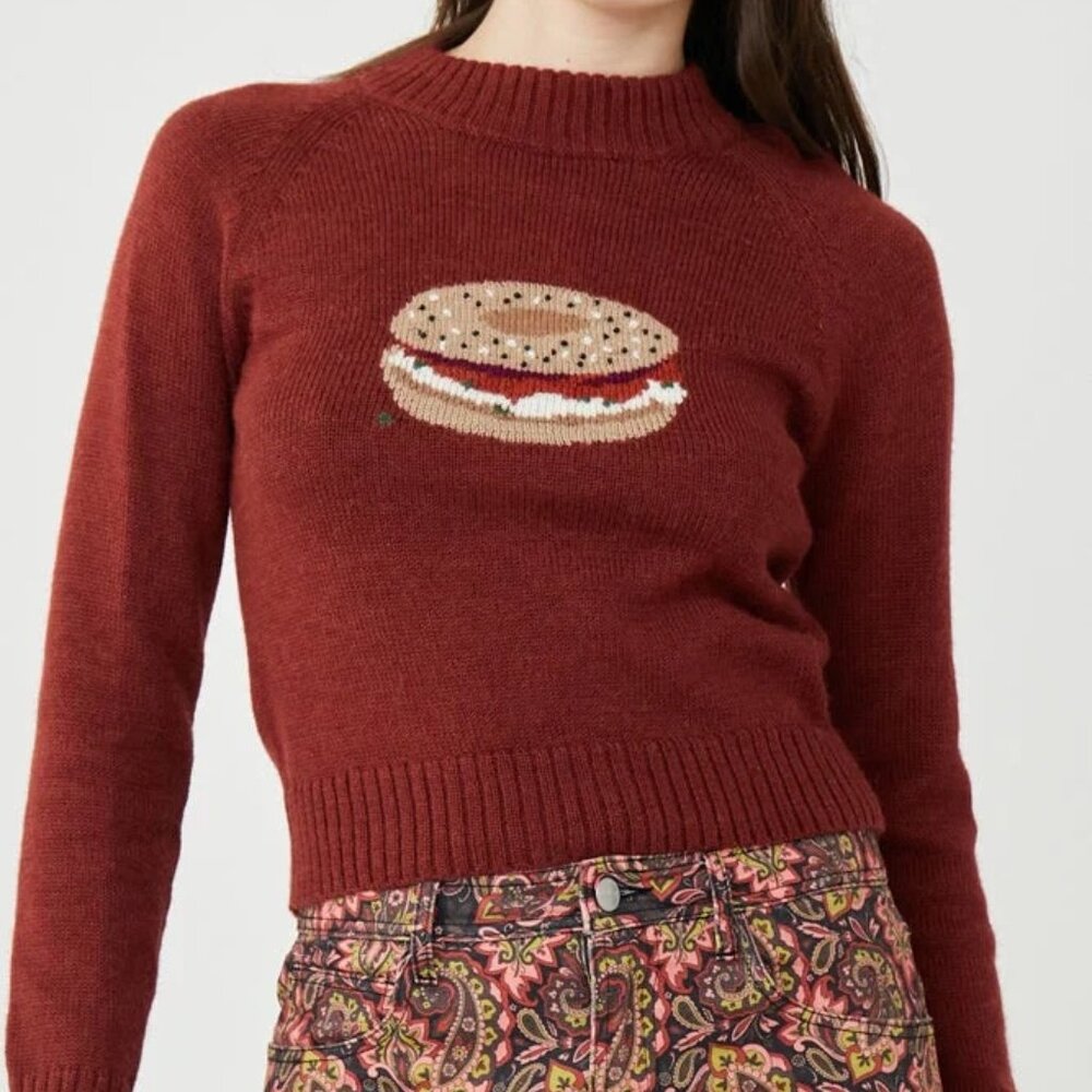 NWT -- Rachel Antonoff Schmear Bagel Sweater - Size XL